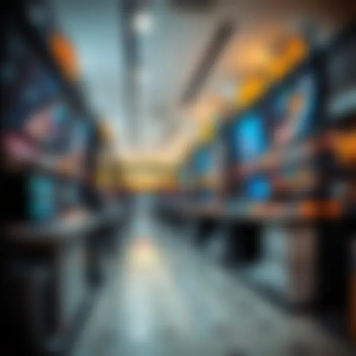 Vibrant electronics section showcasing smart devices