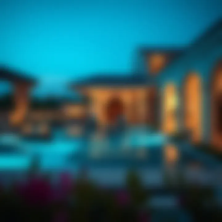 Elegant pool area at Residence 1000 Mankhool