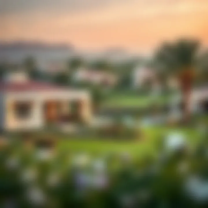 Beautiful landscaped community surrounding the villas