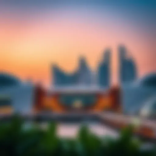 The stunning skyline of Abu Dhabi featuring modern architecture