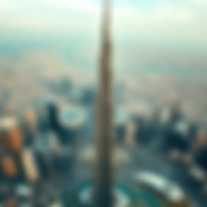 Panoramic View from Burj Khalifa The breathtaking views from the observation deck of Burj Khalifa