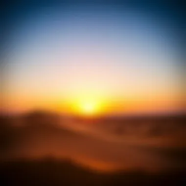 Sunset Over Liwa Desert The serene beauty of the Liwa Desert at sunset