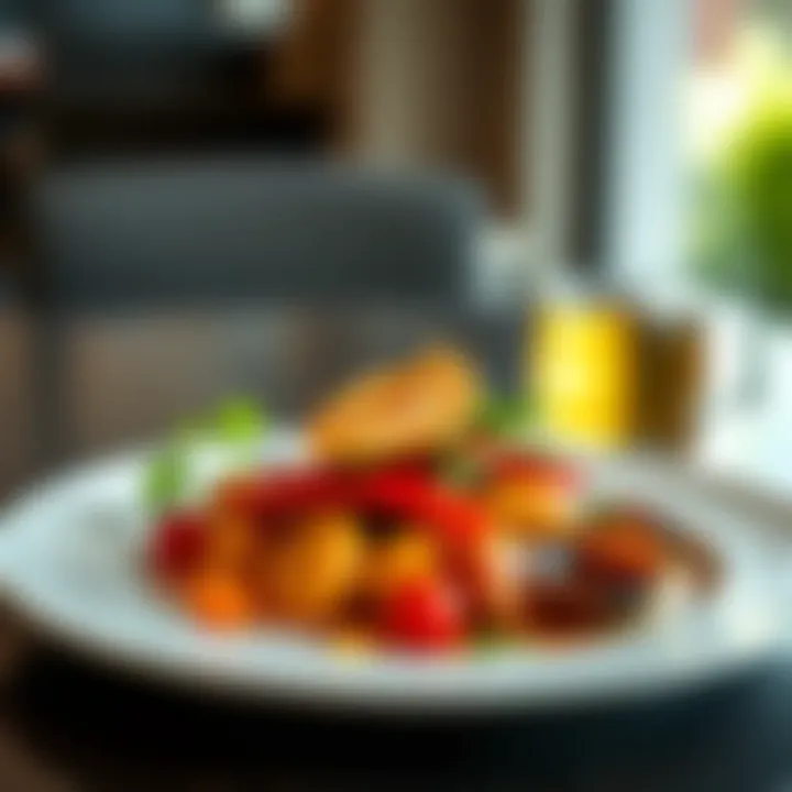 Culinary Innovation on a Plate A vibrant dish showcasing culinary creativity