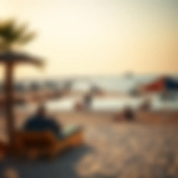 Relaxation and Fun at Dubai Beach A scenic view of a family-friendly beach in Dubai