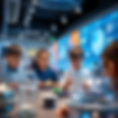 Educational Fun at Dubai Science Center Children engaging in educational activities at a Dubai Science Center