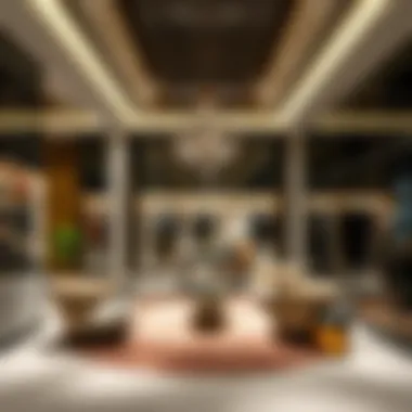 Luxury clothing store interior showcasing high-end fashion in Dubai