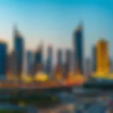 Modern skyline of Dubai showcasing freehold developments