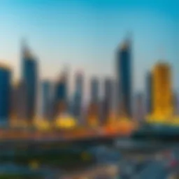 Modern skyline of Dubai showcasing freehold developments