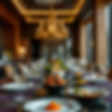 Exquisite Dining Experience at Grand Mercure Hotel Gourmet dining setup featuring exquisite culinary details