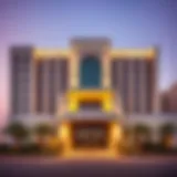 Exterior view of Grand Mercure Hotel showcasing modern architecture