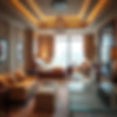Elegant Guest Room at Grand Mercure Hotel Luxurious guest room interiors with elegant furnishings