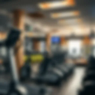 A well-equipped fitness center showcasing various workout areas