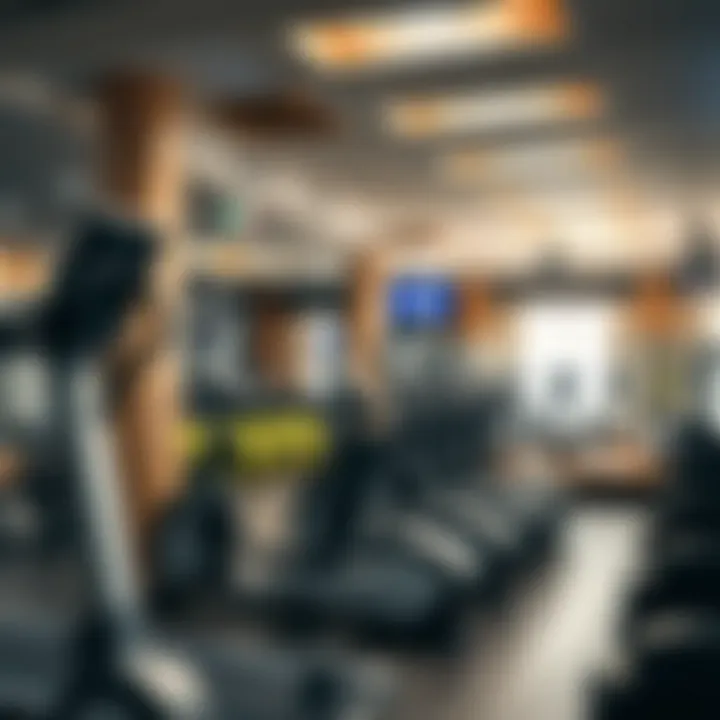 A well-equipped fitness center showcasing various workout areas