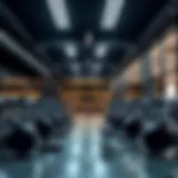 A panoramic view of a modern gym facility in Dubai