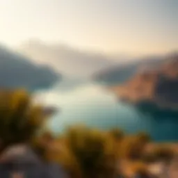 Stunning view of Hatta Lakes surrounded by mountains