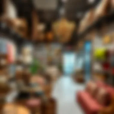 Diverse Home Accessories Wide array of home accessories and textiles available in a Dubai store