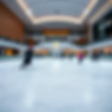 Skaters gliding effortlessly across the smooth surface of the ice rink