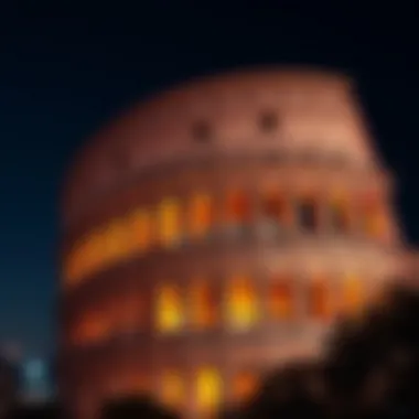 The Colosseum: An Enduring Legacy of Ancient Rome The majestic Colosseum illuminated at night