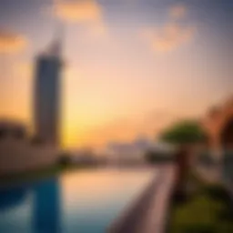 Breathtaking view of J1 Beach at sunset