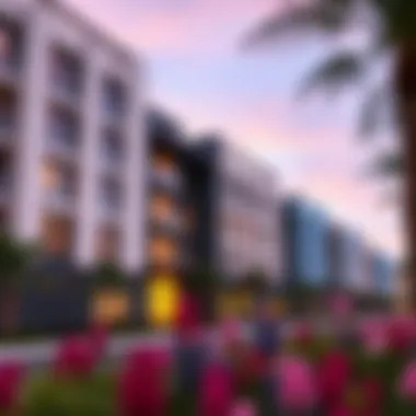 Modern residential buildings in Jumeirah Village Circle reflecting contemporary architecture