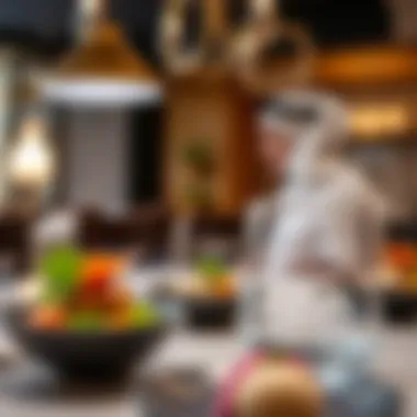 Signature Culinary Creations An artistic presentation of signature dishes at مطعم الامور