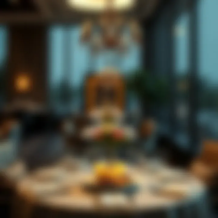 Elegant dining setup at مطعم الخابيه