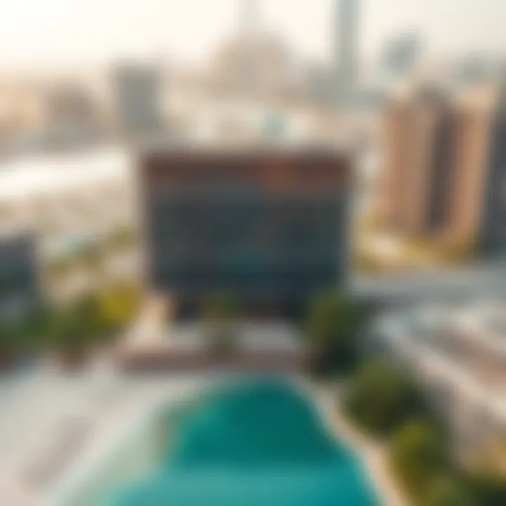 Aerial view of a new luxury development project in Dubai