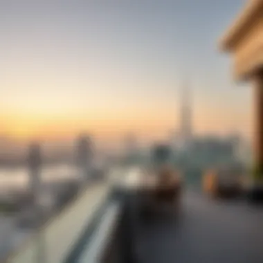 Panoramic skyline view from Omniyat Vela's rooftop terrace