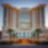 Architectural Brilliance of Paramount Hotel Luxurious facade of the Paramount Hotel and Residences