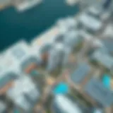 Aerial view of Park Regis Business Bay showcasing its modern architecture