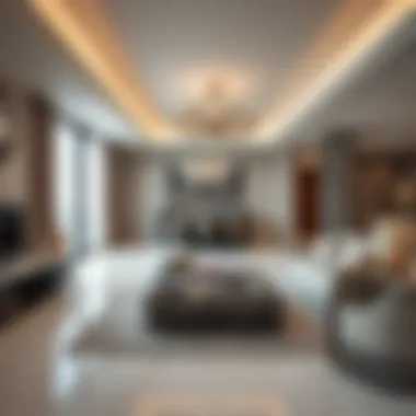 Luxurious interior of a prime hotel apartment