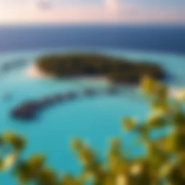 Aerial View of a Private Island Stunning aerial view of a secluded private island with crystal clear waters