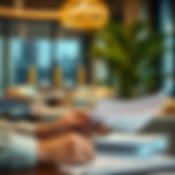 Investor analyzing property documents