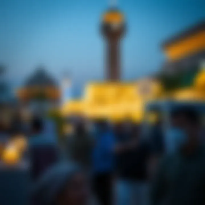 Community Spirit During Ramadan Community gathering during Ramadan evenings