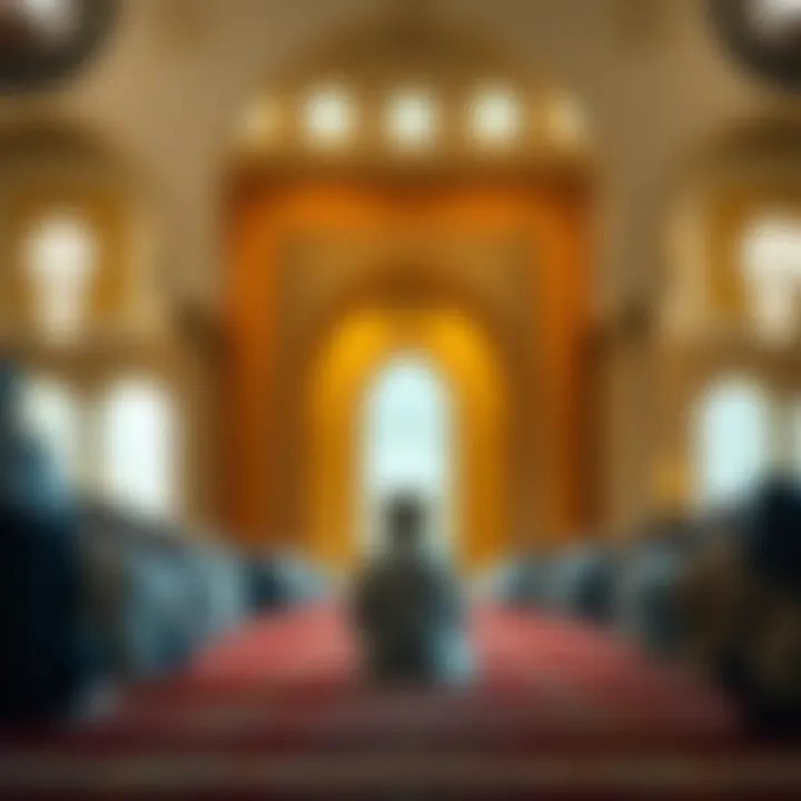 Prayer at a UAE Mosque Prayer time at a mosque during Ramadan