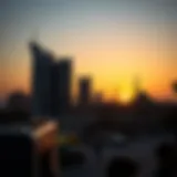 Ramadan Sunset in the UAE Sunset over the UAE skyline during Ramadan