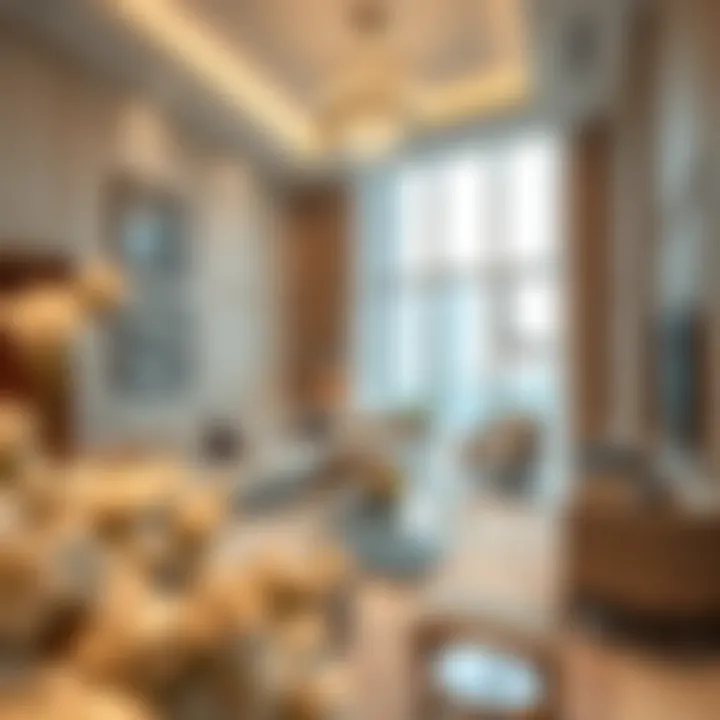 Elegant Living Spaces in Dubai Luxurious living room interior of a rental apartment