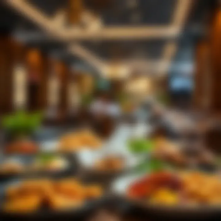 Gourmet Offerings at مطعم الرميله A stunning platter of gourmet dishes