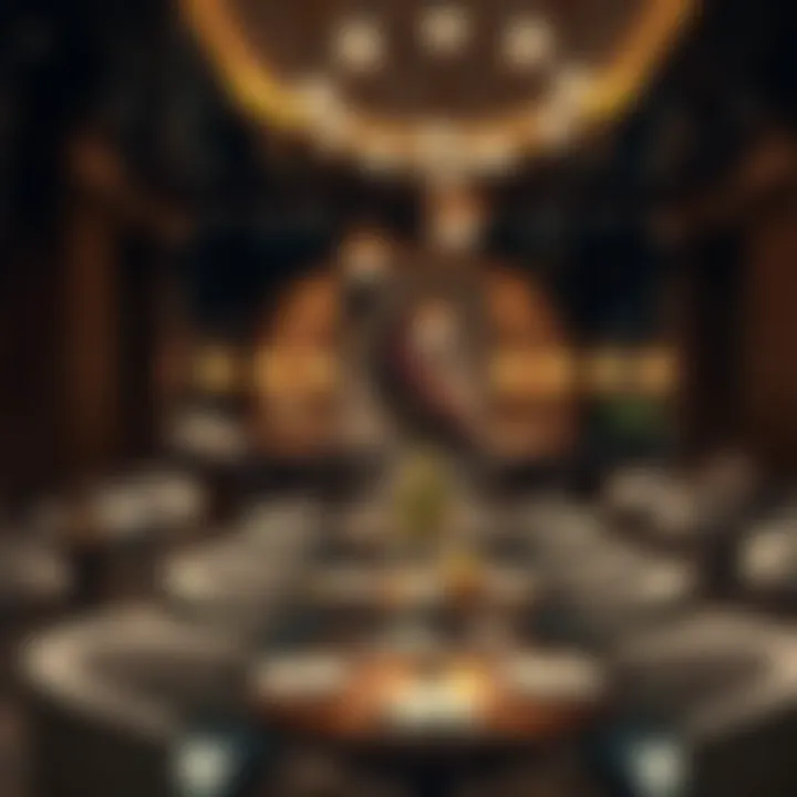 Luxurious Interior of مطعم الرميله Interior design showcasing luxurious elements