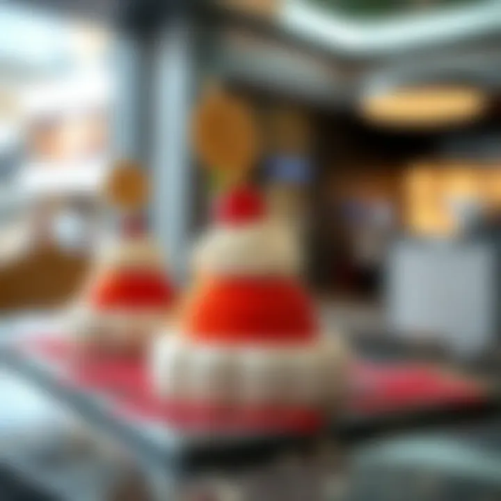 Delicious dessert presentation at Mushrif Mall