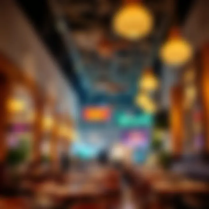 Vibrant ambiance of a restaurant in Mushrif Mall