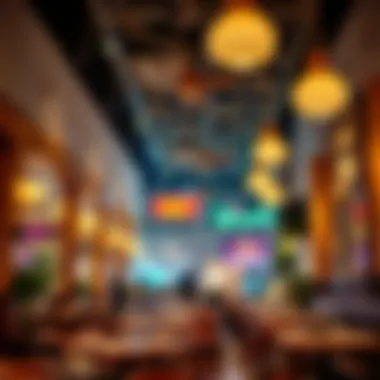 The Vibrant Ambiance of Mushrif Mall Dining Vibrant ambiance of a restaurant in Mushrif Mall