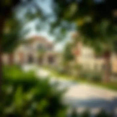 Community amenities and green spaces in Roxy Khawaneej