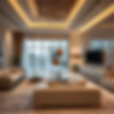 Elegant interior design of a Sarai Villa living space