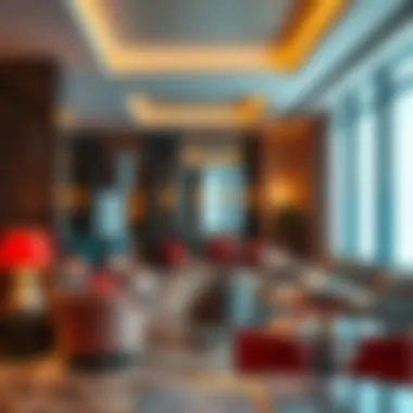 Luxurious lounge area in Dubai with elegant decor