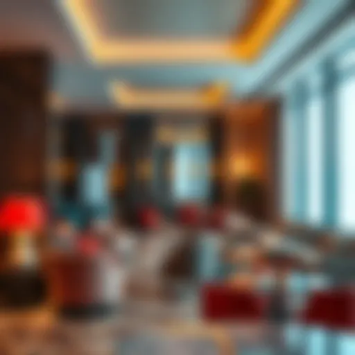 Luxurious lounge area in Dubai with elegant decor
