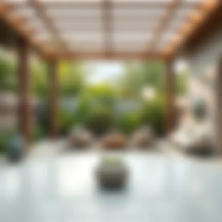 Serene outdoor retreat with lush greenery