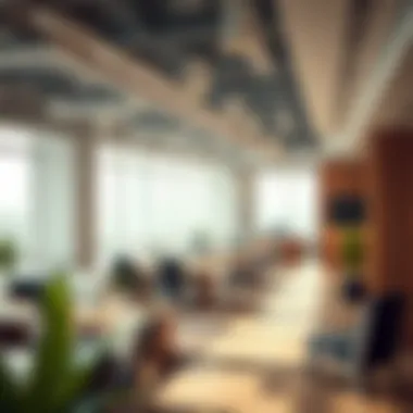 Interior of Collaborative Workspace Interior shot of a collaborative workspace within Al Ghanem Business Center