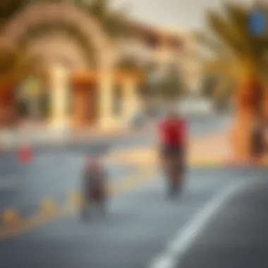 Cyclist Amenities on Al Qudra Cycle Track Amenities available for cyclists along the Al Qudra Cycle Track