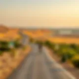 Scenic View of Al Qudra Cycle Track Scenic view of Al Qudra Cycle Track showcasing the desert landscape